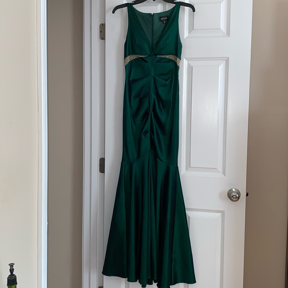 Emerald green Xscape mermaid dress 6P